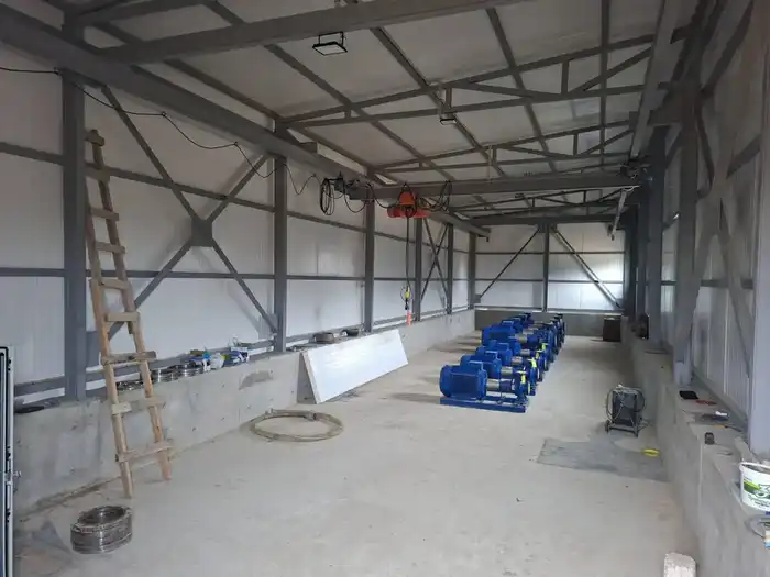 Строительство водонасосной станции в Атамекене под руководством Нурдаулета Килыбая Павлодаре