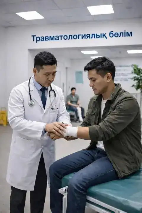 Медпомощь жителям Астаны при травмах от гололеда Павлодаре