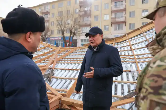 Е. Карашукеев проинспектировал ход ликвидации последствий ЧС в Сарысуском районе (5)