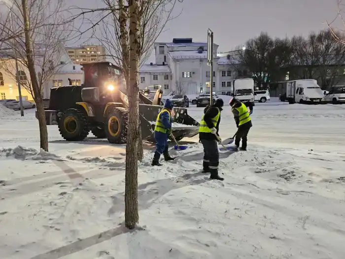 В Астане продолжается уборка снега: задействованы почти 1 300 единиц спецтехники (4)
