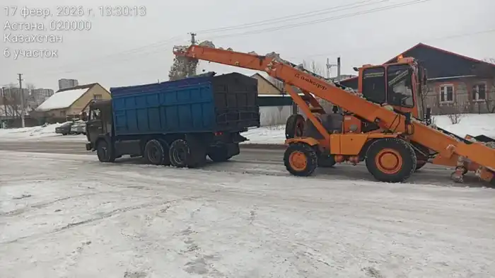 В Астане вывезено более 5,2 млн кубометров снега с начала зимы Павлодаре