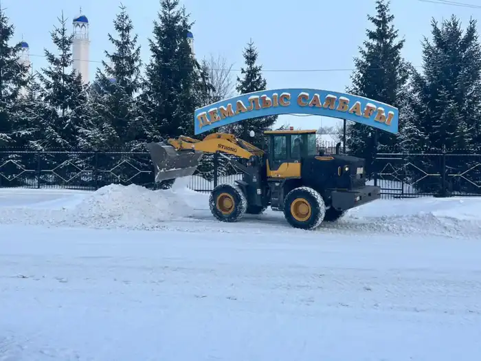 В области Абай на постоянной основе проводятся работы по уборке и вывозу снега (5)
