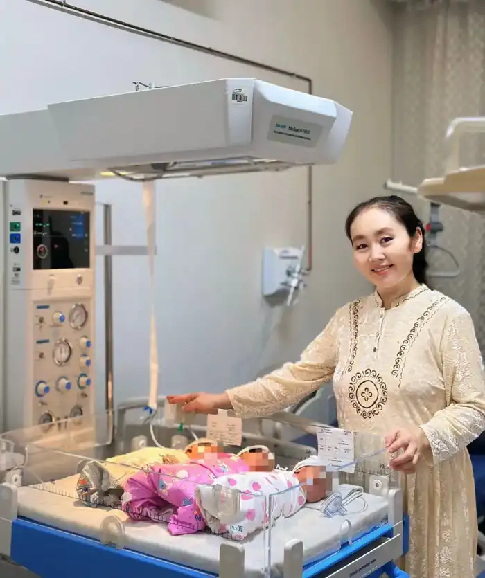 Тройня в Алматы: новая многодетная мама Павлодаре