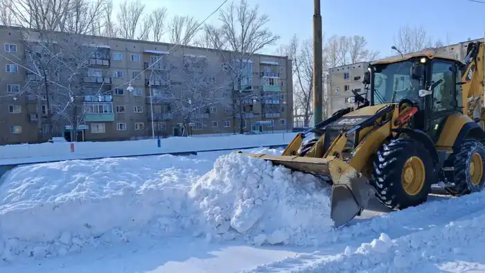 В области Абай на постоянной основе проводятся работы по уборке и вывозу снега (6)