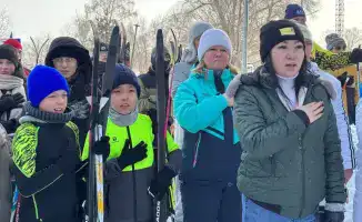 Массовый лыжный забег в Акмолинской области как символ поддержки спортсменов перед Олимпиадой 2026