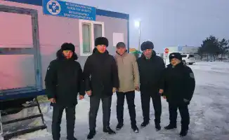 К.К. Ташимов проверяет ветеринарные посты в Северо-Казахстанской области