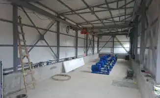 Строительство водонасосной станции в Атамекене под руководством Нурдаулета Килыбая