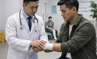 Медпомощь жителям Астаны при травмах от гололеда