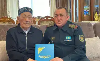 Ветеран войны Солтанбай Жарыкбасов отметил 101-летие с поздравлениями от военнослужащих Алматинского гарнизона