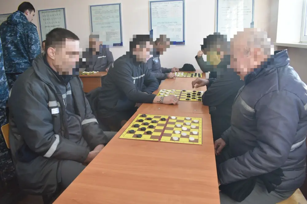 В Учреждении №28 завершился турнир по шашкам среди осужденных Павлодаре