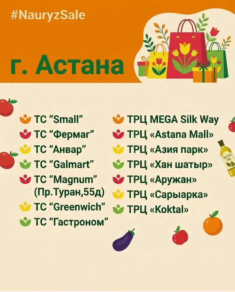Скидки до 70%: в Астане стартует акция «Nauryz Sale» Павлодаре