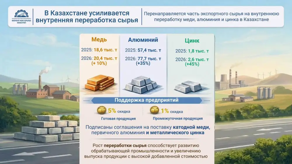 Увеличение внутренней переработки сырья в Казахстане: новые возможности для экспорта и инноваций Павлодаре