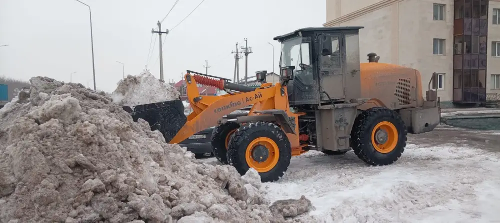 Тысячи дорожных рабочих вышли на снегоуборочные работы в Астане (5)