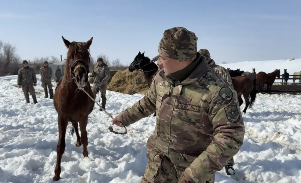На полигоне "Терис-Ащыбулак" горно-егерская рота завершает этап боевого слаживания конных подразделений Павлодаре