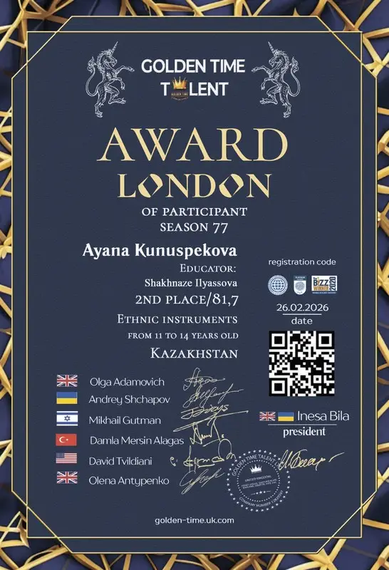 Юная кобызистка из Бухар-Жырауского района заняла второе место на международном конкурсе (3)
