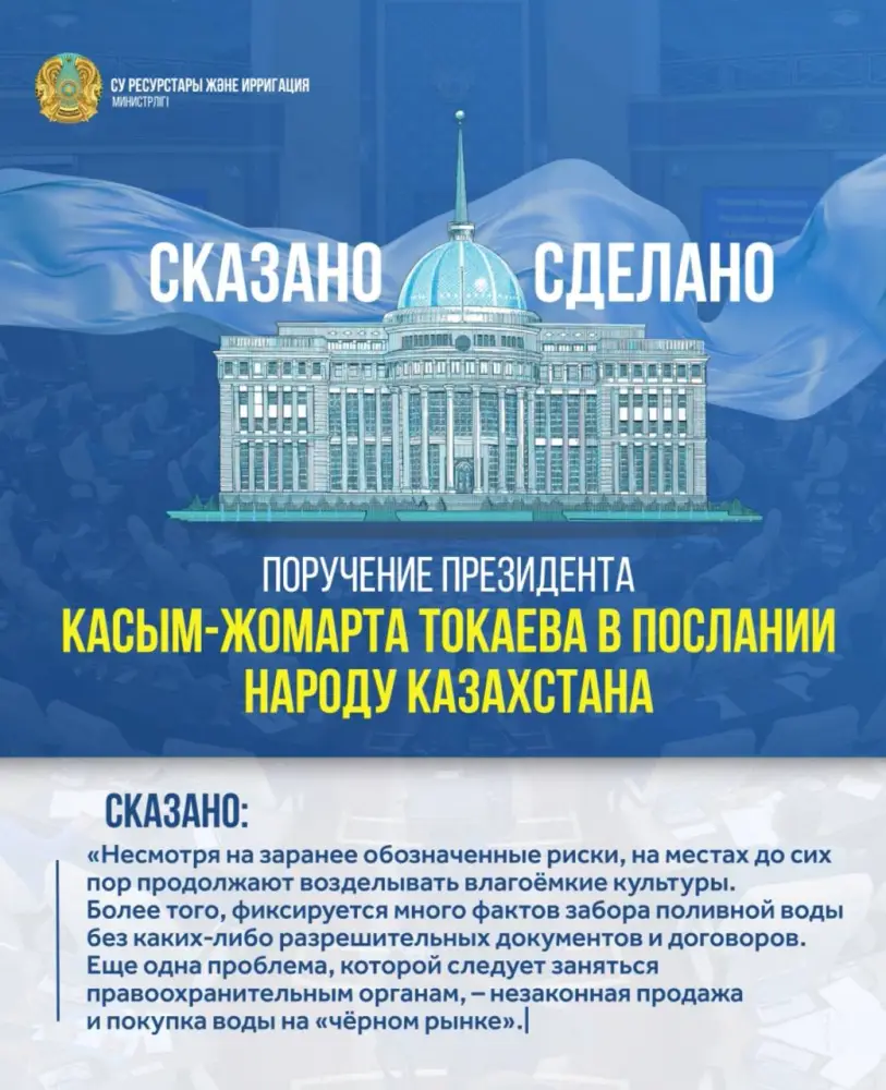 Вода под контролем: Президентская инициатива по борьбе с незаконным водопользованием в Казахстане Павлодаре