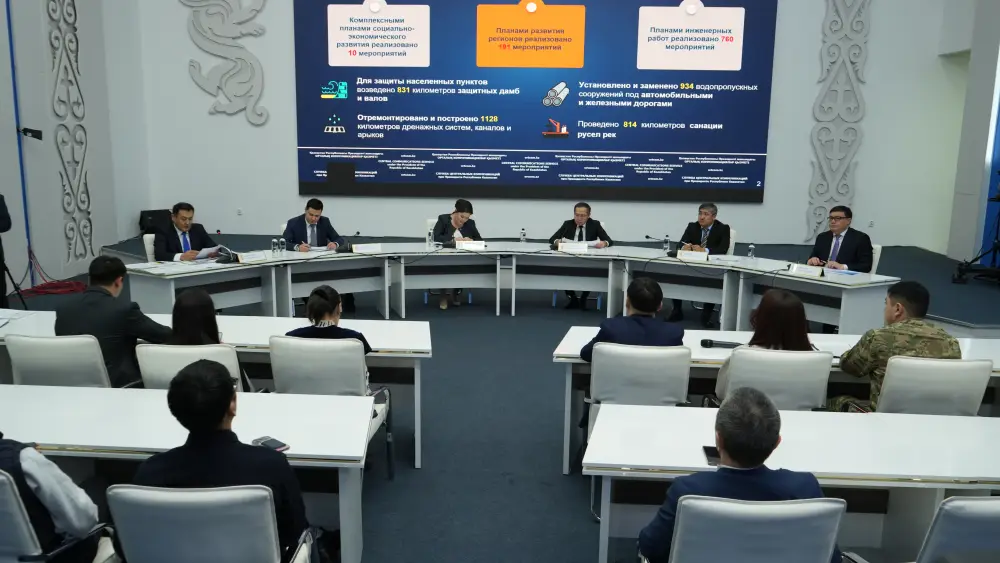 Круглый стол в Службе центральных коммуникаций при Президенте РК: обсуждение мер по подготовке к паводкам Павлодаре