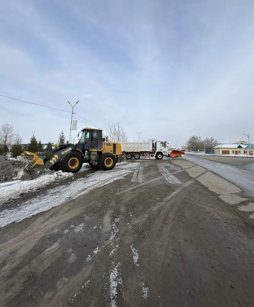 В области Абай продолжаются работы по вывозу снега и откачке талых вод (8)