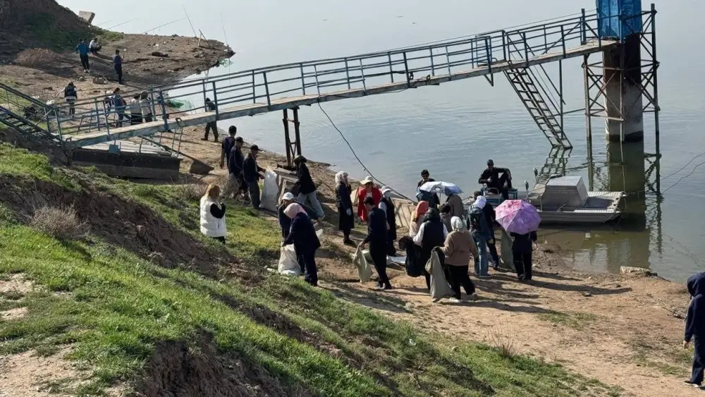 ТУРКЕСТАН: В РАМКАХ АКЦИИ «МӨЛДІР БҰЛАҚ» ПРОВЕДЕНЫ РАБОТЫ ПО ОЧИСТКЕ ТЕРРИТОРИИ ВОДОХРАНИЛИЩА «ШАРДАРА» (3)