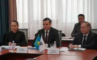 Встреча Артура Ластаева и Дугласа Вейка обсуждение референдума по Конституции Казахстана