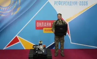 Робот-пожарный МЧС Казахстана: стальной щит в борьбе с огненной стихией на республиканском онлайн-марафоне