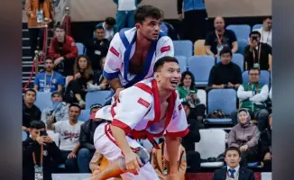 Чемпионат по қазақ күресі и самбо в Алматы