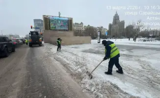 Астана очищает зимний покров: 1 800 единиц спецтехники на страже чистоты