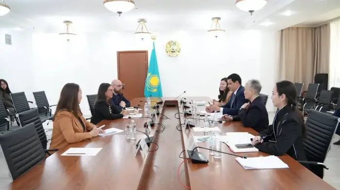 Встреча вице-министра экологии и природных ресурсов Республики Казахстан М.Т. Ошурбаева с директором по взаимодействию со странами NDC Partnership Марианной Панунсио-Фельдман (3)