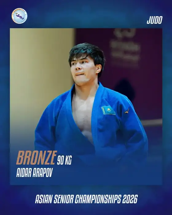Айдар Арапов завоевал бронзовую медаль на чемпионате Азии по дзюдо в Ордосе