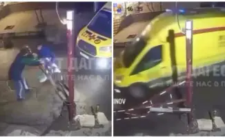 Скорая помощь сломала шлагбаум, чтобы добраться до упавшего с высоты ребенка