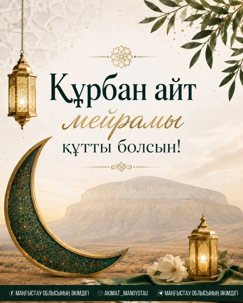 Аким Мангистау поздравляет с Курбан айтом