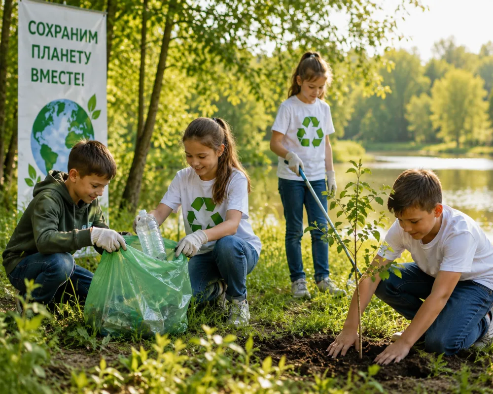 Павлодарские школьники используют нейросети для создания образа экологии