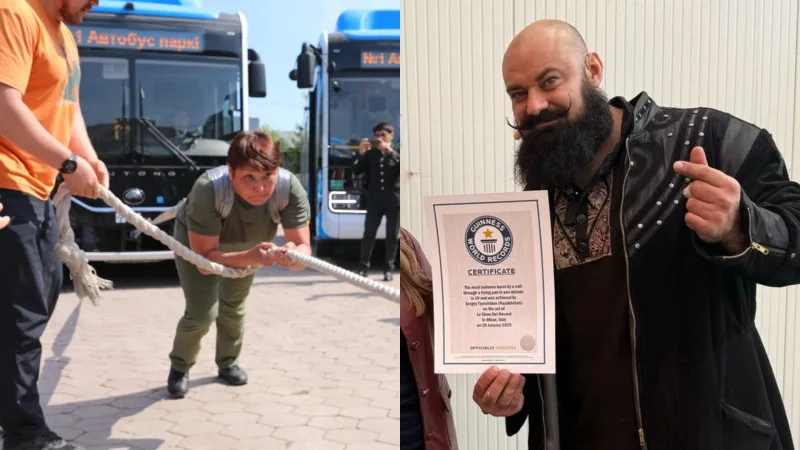 Казахстанский силач Сергей Цырульников о рекорде 55-летней учительницы