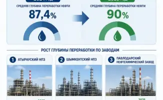 Рост глубины переработки нефти в Казахстане до 90%: влияние на производство и экономику страны