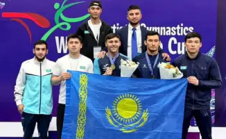 Казахстанский гимнаст Эмиль Ахмеджанов взмыл к вершинам успеха, завоевав золотую медаль на Кубке вызова в Узбекистане, как орел, парящий над горами спортивных достижений.