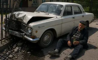 Drunken Pensioner in Kazakhstan Crashes 'Volga' into School Fence