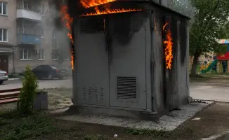 Павлодар: часть города осталась без света из-за пожара на подстанции